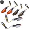 WYMECT 2 pezzi universali 14 luci a LED 12V moto lampeggiante indicatore di direzione indicatore posteriore fanale posteriore luce gialla per Honda BMW Yamaha