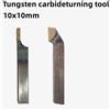 NONE Utensili da tornio CNC con punta in carburo di tungsteno da 10 mm, inserti saldobrasati per alluminio, metallo, acciaio, ferro