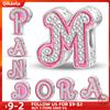 Qikaola 925 Sterling Silver Nuova vendita calda Rosa 26 Lettera A Fascino fai da te Misura originale pan 3mm Bracciale per gioielli da donna Regalo di compleanno Nuovo in