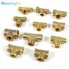 NONE 1Pc Pneumatico Tubo In Ottone raccordo Maschio-Femmina filettatura conversione collegare 1/8 "1/4" 3/8 "BSP Tee Tipo rame acqua olio gas adattatore