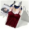 OllyMurs Reggiseno in pizzo da donna, bralette floreale in pizzo, lingerie sexy senza ferretto, intimo con spalline regolabili, reggiseno a canotta con imbottiture rimovibili