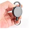 NONE Portachiavi con cordino in filo di acciaio ad alta resistenza Porta carte con etichetta Bobina retrattile Porta badge identificativo in plastica ABS in lega di zinco Cancelleria