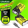 liitokala 1-16pcs LiitoKala 9V 1100mAh batteria ricaricabile agli ioni di litio USB 9V batteria per multimetro microfono giocattolo telecomando uso KTV