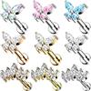 Piercing Addicter 1 pz farfalla labret piercing labbro stud cluster cristallo trago orecchino piatto cartilagine orecchini zircone gioielli penetranti labbro