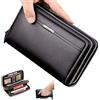 NONE Portafoglio da uomo Borsa lunga Pochette in pelle Borsa da lavoro grande Porta carte di credito Custodia regalo per uomo Padre Figlio Marito Fidanzato