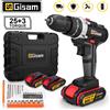 Gisam Trapano a percussione a batteria 21V Cacciavite elettrico Trapano a percussione elettrico Mini trapano a mano senza fili Utensili elettrici a batteria agli ioni di litio