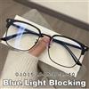 DIXSG Occhiali da miopia a mezza montatura da uomo e da donna, moda retrò, occhiali da vista trasparenti, occhiali unisex trasparenti che bloccano la luce blu