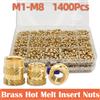 YMAX Kit dado inserto filettato in ottone M2 M2.5 M3 M4 M5 M6 M8 Hot Melt Heat Zigrinato Incorporato inserto in rame per iniezione per plastica per stampa 3D
