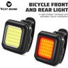 WEST BIKING Mini luci anteriori/posteriori da ciclismo 250mAh ricaricabili LED fanale posteriore ad alta visibilità luce forcella anteriore per bicicletta escursionismo