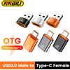 NNBILI 6A USB 3.0 Tipo C Adattatore OTG Ricarica rapida Tipo C Maschio a USB Femmina Convertitore per Xiaomi Samsung Laptop Connettore OTG
