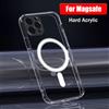 felfial Acrilico rigido lucido cristallino HD per custodia magnetica Magsafe per iPhone 16 15 13 12 11 14 Pro Max MINI copertura di ricarica wireless