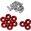 BoFaCarry 10 Pezzi M6 Viti Concave per Auto Modificate, Rondelle per Parafango, Bulloni per Paraurti e Targa, Kit Guarnizioni Decorative per Styling Auto