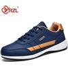 YRZL Scarpe da uomo Primavera Autunno Scarpe da ginnastica da passeggio impermeabili Scarpe sportive da uomo in pelle per il tempo libero Calzature antiscivolo da tennis per uomo