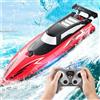 Gowinbaby RC Batteria Barca Nave 2.4Ghz Ad Alta Velocità di Controllo Remoto Nave Da Corsa Acqua Velocità Barca Modello Del Bambino Per Bambini Ragazzi Piscina All'aperto Giocattoli Regali