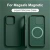 WANZP Per custodie di ricarica Wireless For Magsafe per For iPhone 15 11 14 13 12 Pro Max Plus Cover morbida magnetica in Silicone liquido accessori per telefoni Cases