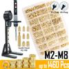 YMAX Set di calore Inserto Pressa Strumento Punta per saldatore elettrico M2 M3 M4 M5 M6 M8 Filettatura Inserti in ottone Dado Kit incorporato per la stampa 3D