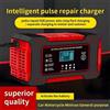 NONE Caricabatterie Intelligente 6A 12V per Auto e Moto con Display LCD, Unità di Ricarica per Batterie al Piombo-Acido