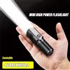 NONE Mini Torcia LED Super Luminosa Ricaricabile USB con Zoom, 3 Modalità di Illuminazione per Campeggio e Pesca