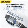 ESSAGER Adattatore Essager da tipo C a Ethernet Adattatore da RJ45 a tipo c Gigabit ad alta velocità da 100/1000 Mbps per scheda di rete cablata per laptop MacBook