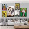 ReachMani Bernard Buffet--Dahliasie e Glicine Torre Eiffel, girasole, bouquet di rose, poster decorativo con stampa su tela Giclee