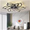 NONE Ventilatore da soffitto con ventola silenziosa, velocità del vento regolabile, illuminazione LED dimmerabile, dotato di telecomando