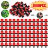NONE 100 pz/borsa Irrigazione Regolabile Gocciolatori Irrigatori 1/4 ''Emettitore Gocciolatore Gocciolatore Micro Spray Ugello Rotante per Il Sistema di Irrigazione