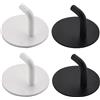 NONE 2 pezzi in acciaio inossidabile nero/bianco bagno cucina gancio da parete autoadesivo appiccicoso casa bagno portachiavi borsa appendiabiti porta appendiabiti