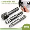 NONE 3 pz Acciaio Al Cromo Vanadio SDS Presa Quadrata Set di Driver 3/8 1/4 1/2 "Hex Shank Impact Martello Presa di Estensione Adattatore del Connettore