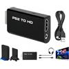NONE Convertitore da PS2 a HDMI - Adattatore Full HD 1080P con uscita audio da 3,5 mm, supporta 480i/480p/576i e tutte le modalità di visualizzazione PS2