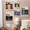 NONE Stella del basket Kobe, James, Bird NBA Poster Pittura decorativa Moderna casa Wall Art Fans Salvataggio Decorazione della stanza Estetica
