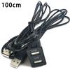 NONE Adattatore per cavo di prolunga da 100 cm per pannello porta USB per montaggio a incasso per cruscotto universale per auto per Toyota per Mitsubishi