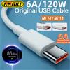 NNBILI 120W USB Tipo C Cavo Tipo 6A 67W Turbo Ricarica Veloce Per Xiaomi 15 14 Ultra 13T Pro 12S Redmi Nota 13 K70 Poco X6 Pad6