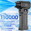 NONE Violento Ventilatore 2025 Nuovo Ventilatore per auto Pulizia Jet Ventilatore Strumenti Spolverino elettrico Portatile Tipo-C Ricarica Turbo Ventilatore Soffiare la neve
