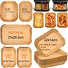 NONE Grande carta usa e getta per friggitrice ad aria Rettangolo antiaderente Airfryer Fodere da forno Tappetino da forno antiolio per Ninja Foodi DualZone Basket