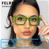 FELRES Occhiali miopi classici Cat Eye Metallo Anti raggi blu Occhiali Miopia Lenti trasparenti Occhiali da vista Diottrie personalizzate