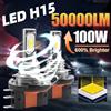 roadsun 50000LM H15 Lampadine per fari a LED Lampada Canbus per VW Golf 6 MK3 H15 LED Luci di guida a fascio alto e basso DRL per BMW Mercedes Audi