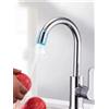 HOMEFISH 360 ° Rubinetto da cucina girevole caldo/freddo con miscelatore a braccio lungo per lavabo bagno e balcone