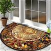 NONE Tappetino semicircolare per porta, tappetino ad arco in diatomite stampato, tappetino antiscivolo per ingresso, tappetino assorbente per veranda.