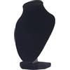 NONE Collana manichino busto elegante alla moda portatile in legno nero lanugine collana espositore per gioielliere per la casa