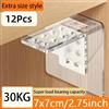 Staffe per mensole adesive senza trapano da 12 pezzi Staffe a parete in plastica resistenti e resistenti per ganci da cucina e bagno