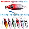 6 pezzi esche da pesca in metallo esca da jigging in metallo 3.5g/5.5g/7.5g/10g/14g/17g/21g/25g spigola sgombro vivavoce attrezzatura da pesca in mare