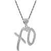 RUIYI Unise Hip Hop CZ XO Collana con ciondolo lettera per donna Uomo, moda Cubic Zirconia Esagera catena di maglione Gioielli creativi