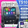 NONE Autoradio Android 16 8 Core 2din con GPS per Renault Clio 3 4 2012 2013 2015 - 2018, Lettore Multimediale Stereo Auto con Wifi 5g e Bluetooth