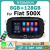 WEDMOON Autoradio Wireless Carplay Android 15 per Fiat 500X 2014-2020, Stereo Bluetooth 2din con Schermo da 7 Pollici, Lettore Multimediale e Navigazione