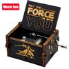 Bandai Hotsale Carillon a manovella in legno intagliato antico StarWars Carillon figura Regalo di compleanno di Natale
