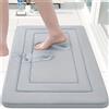 NONE Tappeto da bagno grigio, super morbido, ad asciugatura rapida e ad alto assorbimento d'acqua, tappetino antiscivolo per doccia, tappetino decorativo per il bagno di casa