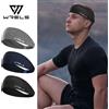 NONE WRELS 1/2/3 pezzi fascia sportiva per uomo donna fascia per allenamento traspirante fascia per il sudore fascia elastica antiscivolo