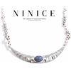 NONE NiNice Arrivals Collana con ciondolo piccolo in pietra naturale, elegante, unico, in acciaio inossidabile, gioielli popolari consigliati