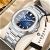 BINBOND Orologi da polso al quarzo BINBOND con robusto cinturino in acciaio inossidabile per uomo, orologio da uomo di lusso luminoso, impermeabile, con data automatica e preciso.