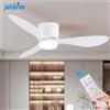 Jelena Ventilatori da soffitto da 52 pollici Soggiorno Ventilatore da soffitto a LED da pavimento basso con telecomando leggero Ventilatore domestico reversibile a 6 velocità